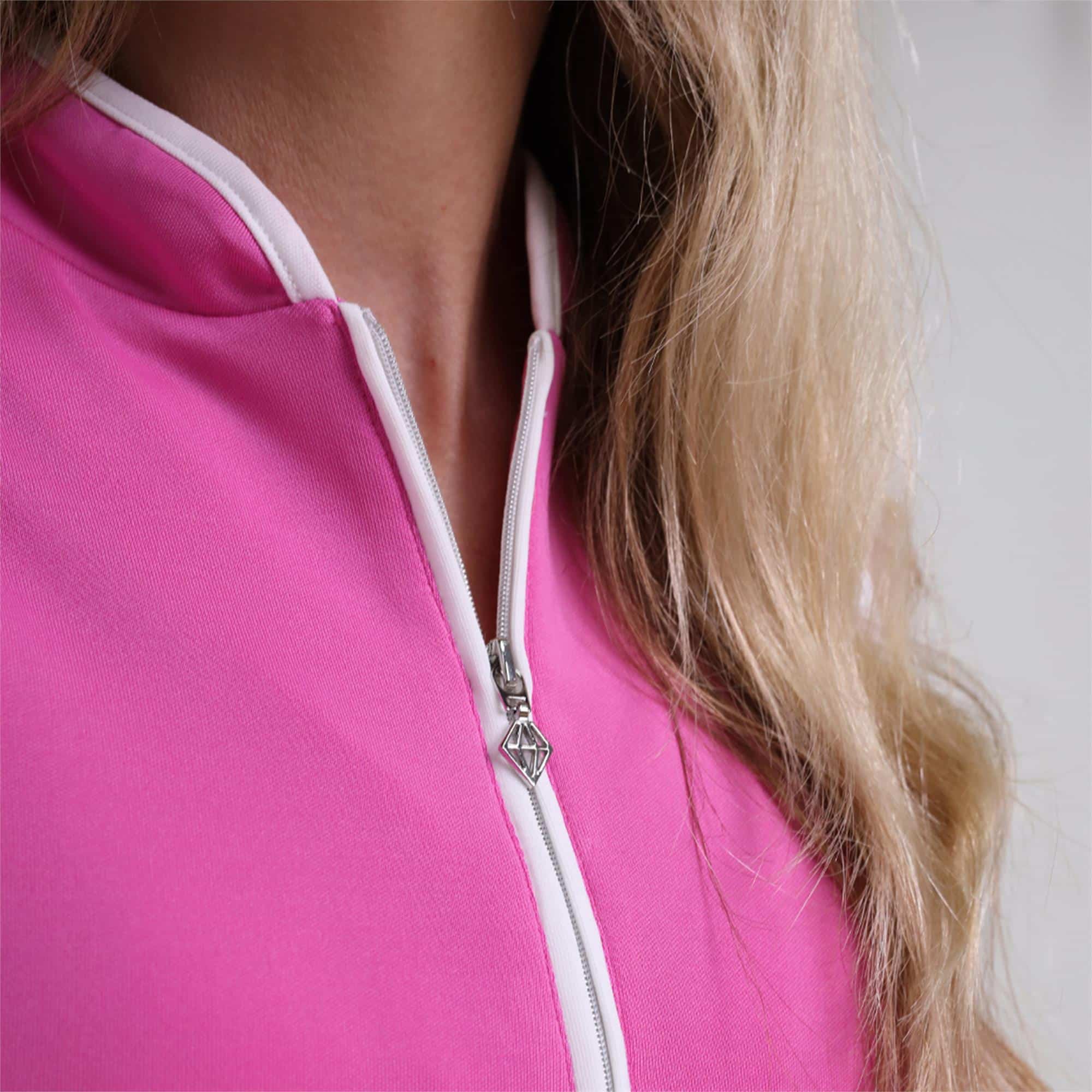 Pure Golf Bloom Ladies Sleeveless Golf Polo Shirt Azalea Pink